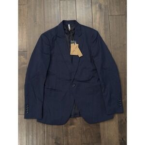 PJ Paul Jones Mens Casual Sport Coat Blazer‎ One Button Lightweight Navy Size S